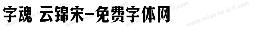 字魂 云锦宋字体转换
